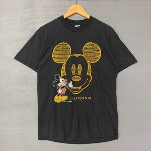 Vintage Disney World California Mickey Mouse Black 90s Single Stitch Shirt Large